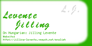 levente jilling business card